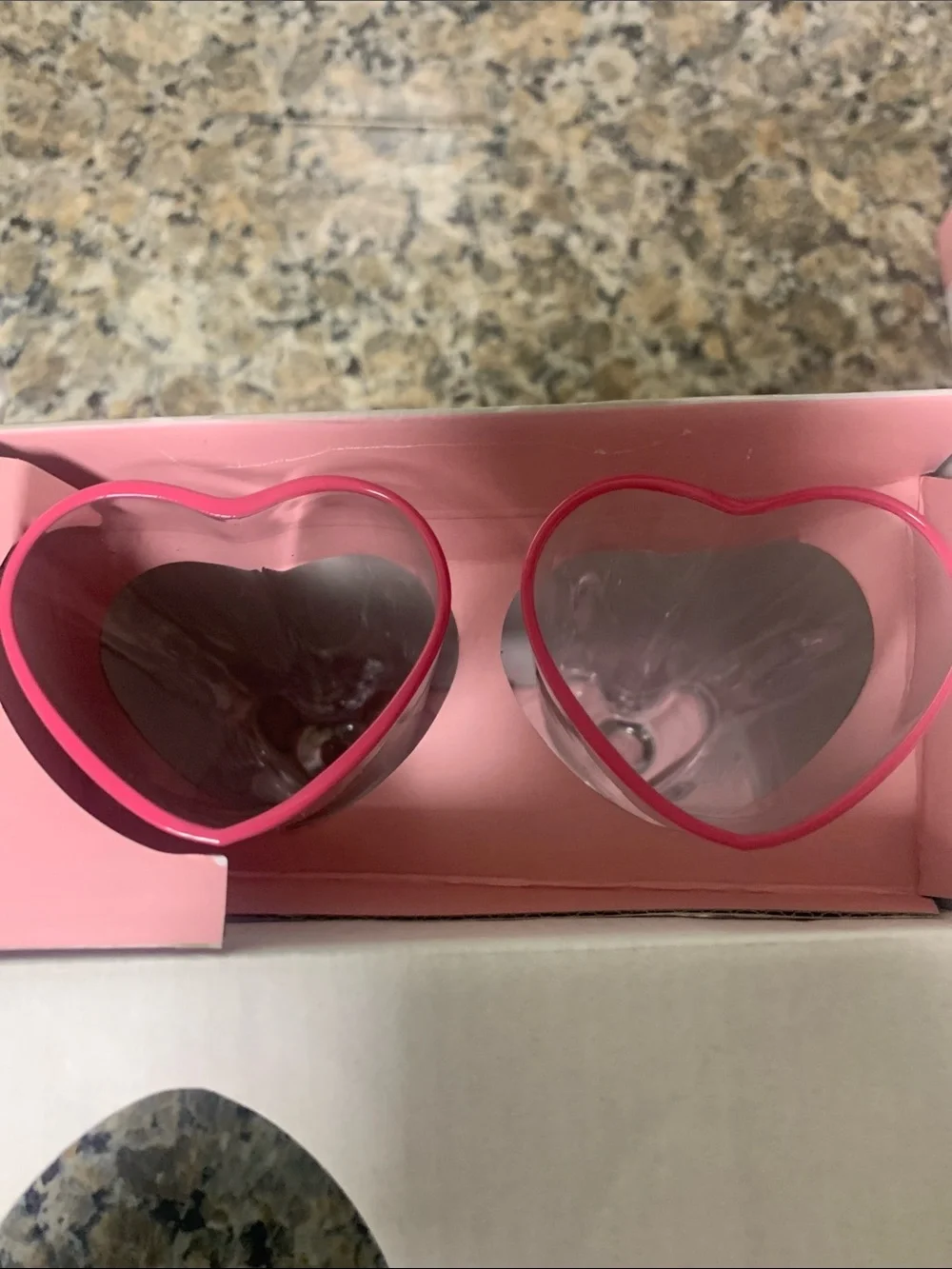 Cleo & June Heart Shaped Champagne Flutes - Pink Box